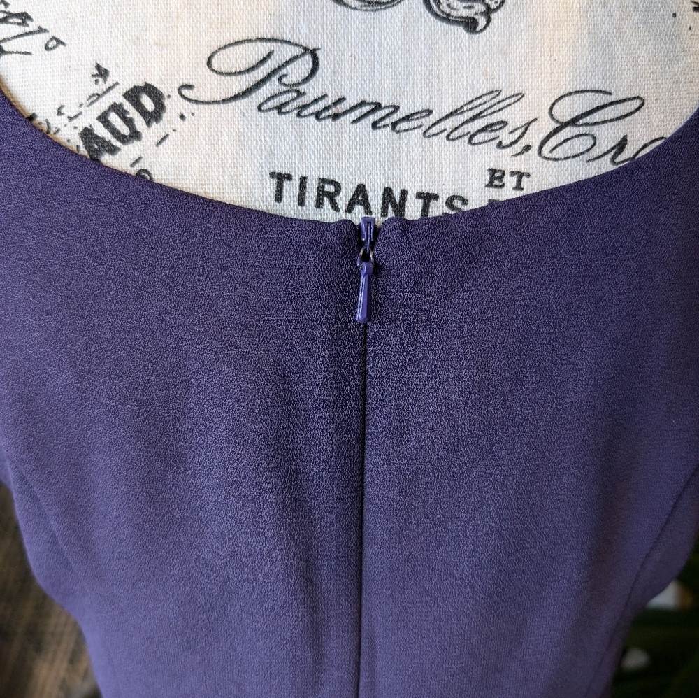 Vintage Womens Purple Beaded Mini Dress Size 2 - Picture 6 of 8